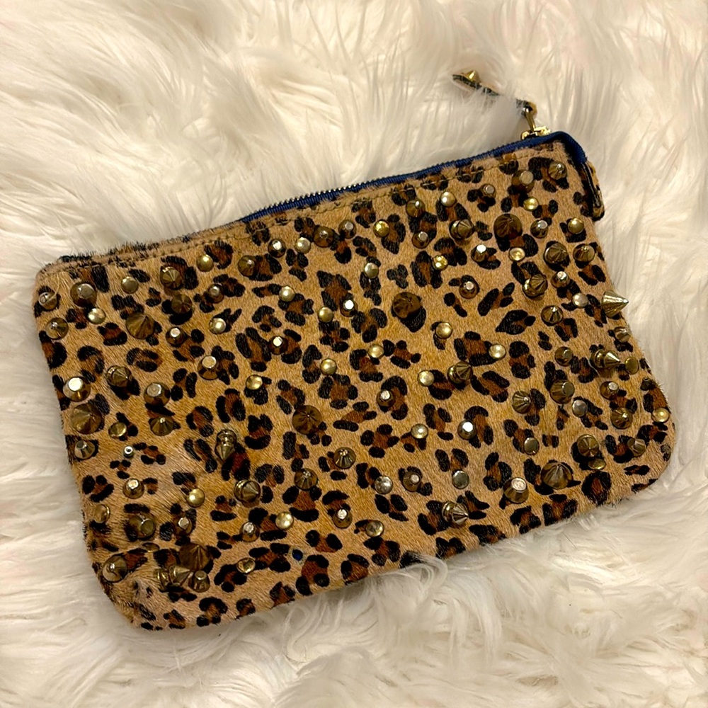 Leopard print clutch